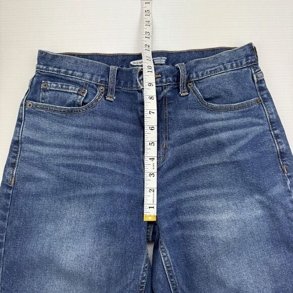 Old Navy Men Size 31 x 30 Jeans Dark Wash Athletic Taper Built In Flex - Picture 8 of 9